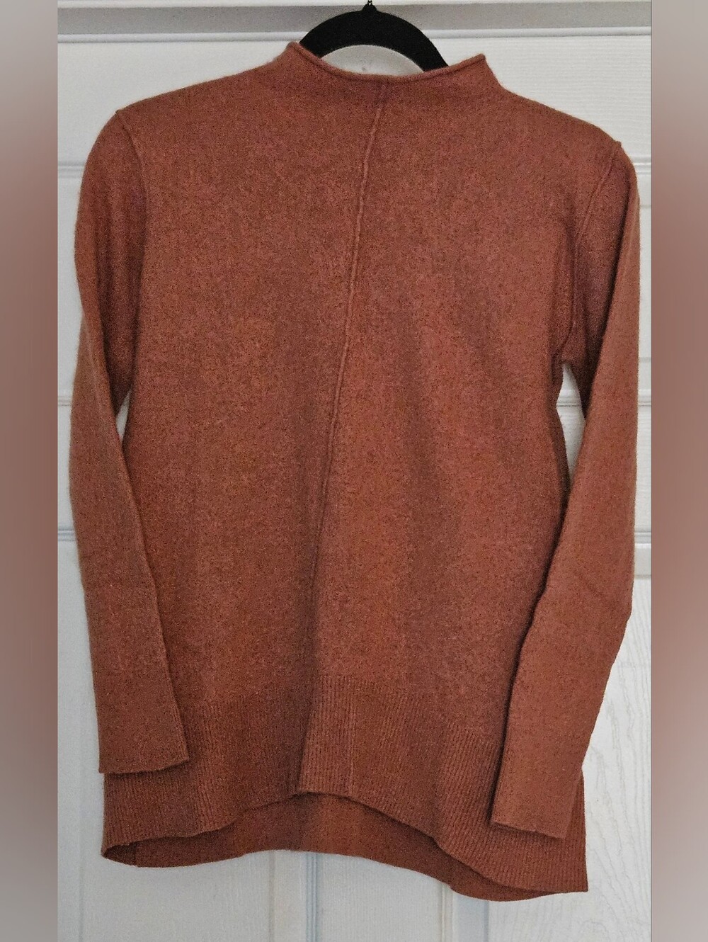 Banana Republic Rust-Tone Italian Wool/Cashmere Blend Women's Mock Neck Sweater